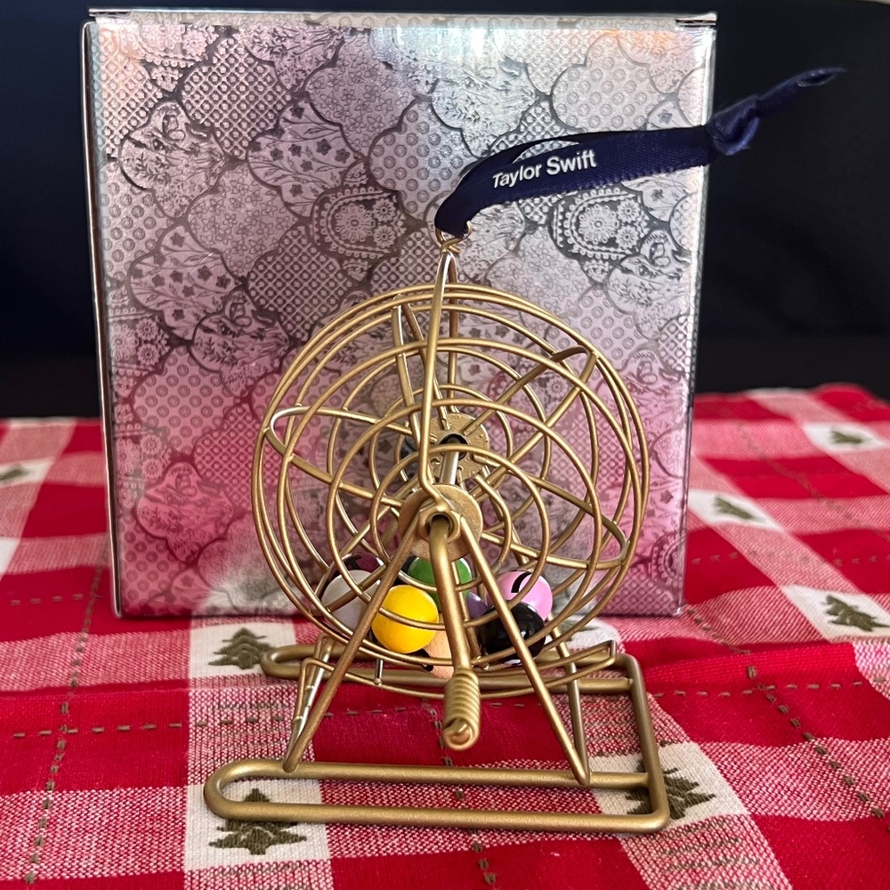 RARE Taylor Swift Bingo Ornament Midnights Mayhem With Me Bingo Roller Christmas